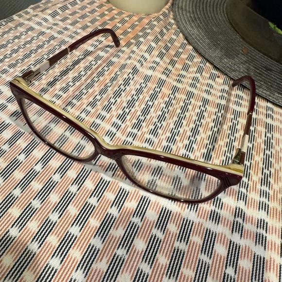 Nadya Toto Italian frames, burgundy cream, gold accents, and brown and cream, - Picture 8 of 10